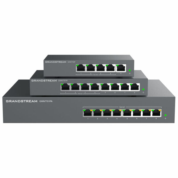 Grandstream GWN7701PA Unmanaged Network Switch, 8 x GigE (8 x PoE) Grandstream GWN7701PA Unmanaged Network Switch, 8 x GigE (8 x PoE)